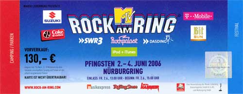 rock am ring 2006 rar live concert germany allemagne