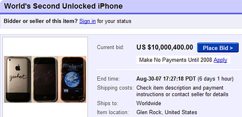 ebay highest bid unlocked iphone desimlocke
