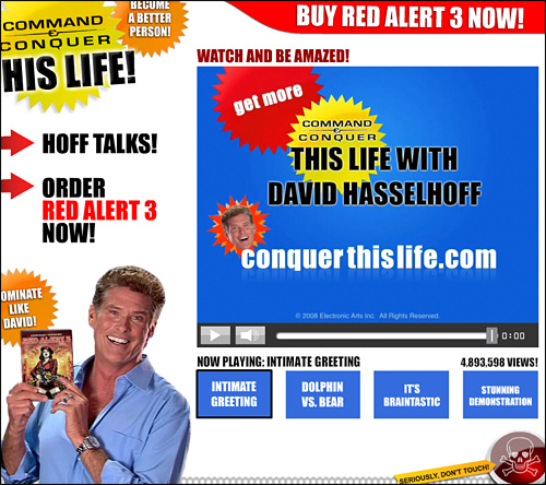 Command and Conquer Red Alert 3 David Hasselhoff Conquer this life