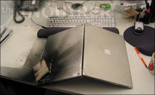 photo explosion ordinateur portable macbook