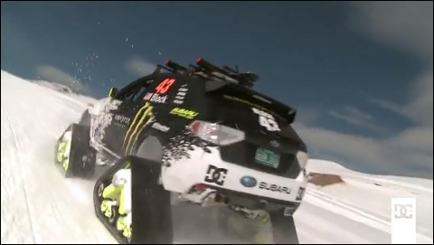 L'hiver approche et Ken Block s'y pr pare Il a remplac les roues de sa