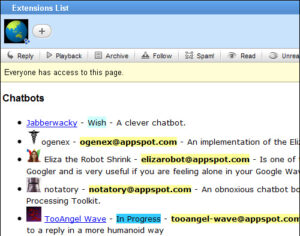 liste extension google wave