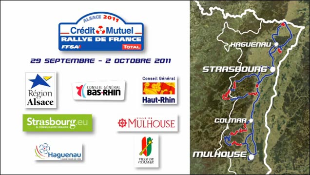 tracer itineraire route parcours gratuit Rallye de France 2011 WRC Loeb