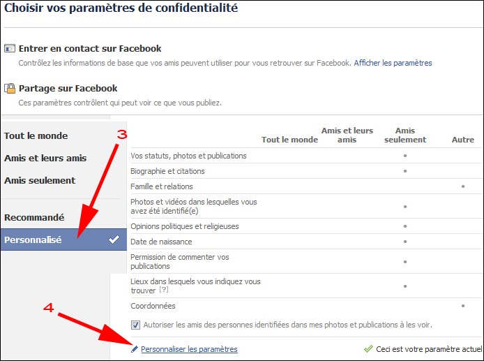 Facebook tutoriel changer reglage securiser parametre confidentialite FB