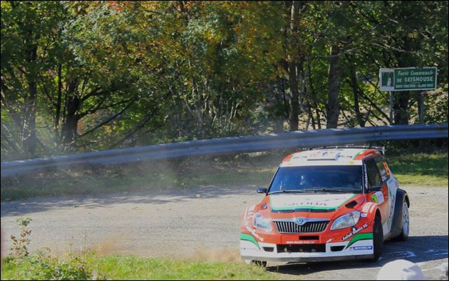 photo Rallye de France 2011 WRC route montagne Alsace Skoda Fabia WRC