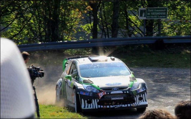 photo Rallye de France 2011 WRC route montagne Alsace Ford Fiesta WRC Ken Block