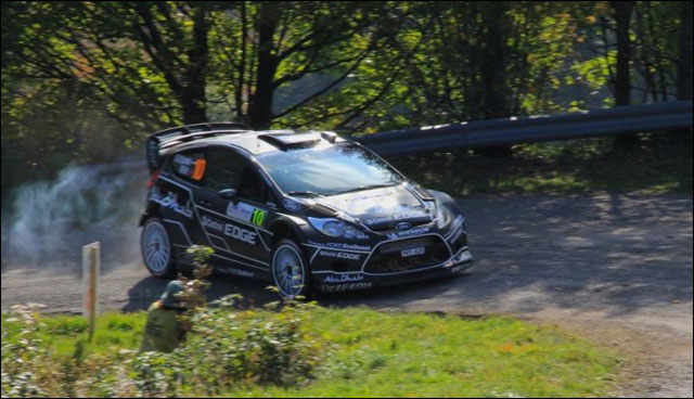 photo Rallye de France 2011 WRC route montagne Alsace Ford Fiesta Abu Dabi