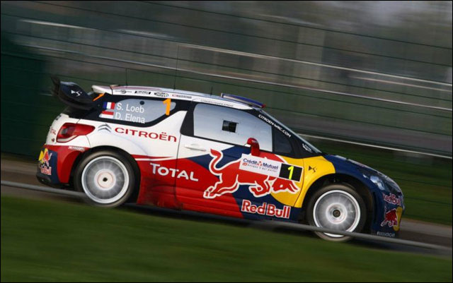photo Rallye de France 2011 WRC route montagne Alsace Citroen DS3 WRC Sebastien Ogier
