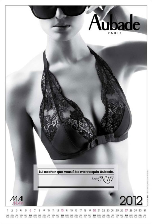 photo hd calendrier Aubade 2012 couverture lingerie fine soutien gorge sexy photo hd calendrier Aubade 2012 couverture lingerie fine soutien gorge sexy