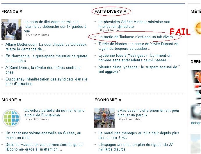 actualite Yahoo failed mauvais classement filtre news buzz