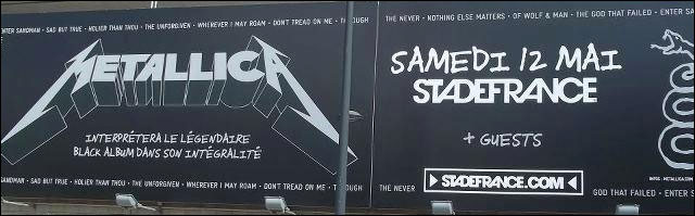 photo hd concert Metallica Paris 2012 Stade de France tournee Black album photo hd concert Metallica Paris 2012 Stade de France tournee Black album