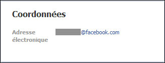 comment afficher profil Facebook masquer email personnel @facebook.com
