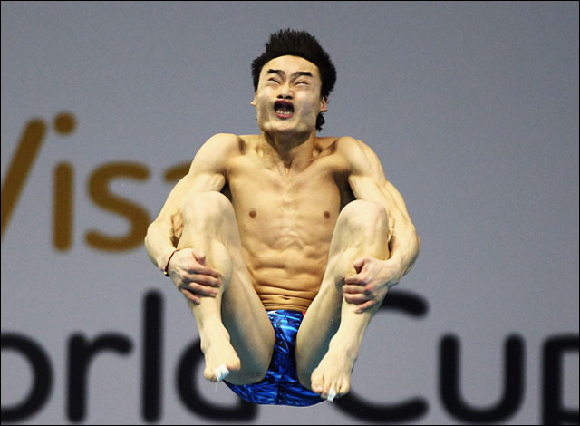 photo insolite nageur plongeon natation Jeux Olympiques 2012 Londres Chine photo insolite nageur plongeon natation Jeux Olympiques 2012 Londres Chine