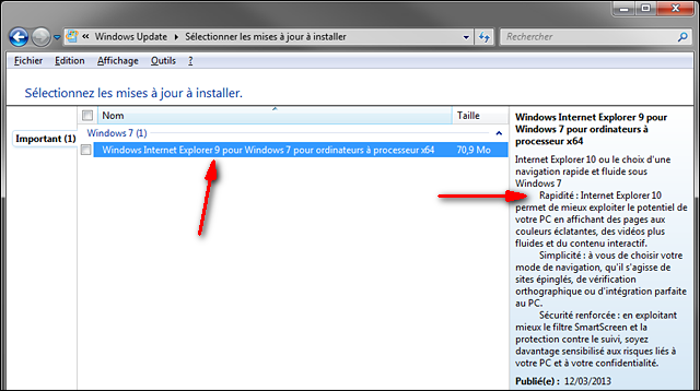 pouvez-vous installer Internet Explorer 7 sur Windows 7