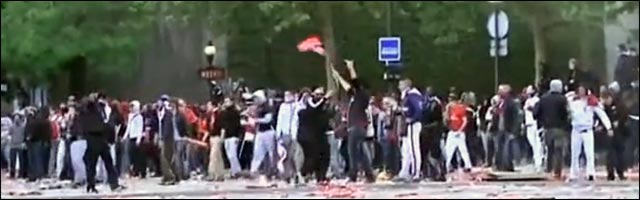 actualite violente scene pillage casseur Paris PSG foot