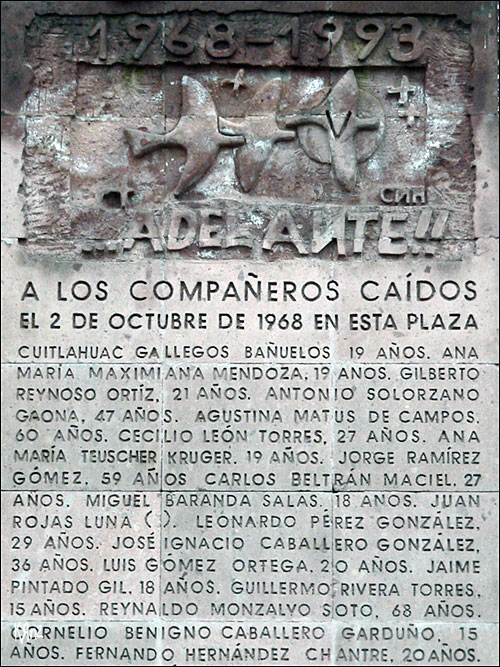 Temple de Santiago memoire aux etudiants mai 68 1968
