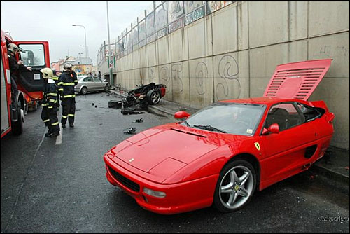 crash ferrari f355 f1