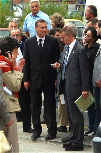 Jean Marie Bockel Nicolas Sarkozy visite Mulhouse Faculte Fonderie inauguration President Republique