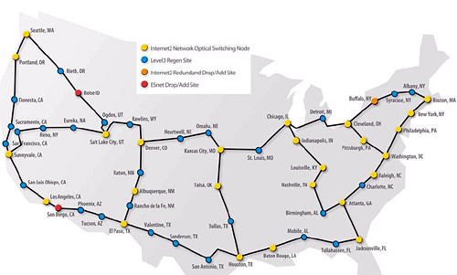 internet2 carte universites usa americaines campus gigabit fibre