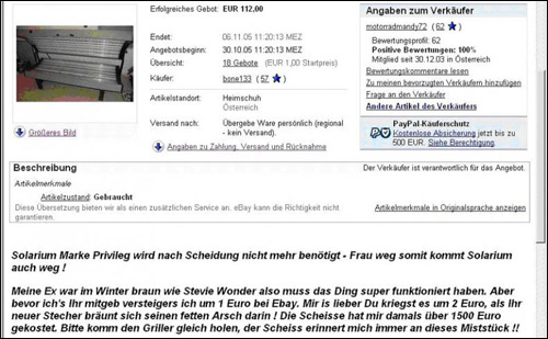 annonce ebay solarium uv lol