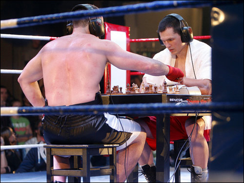 photo combat match chessboxing echecs mat boxe iepe rubingh