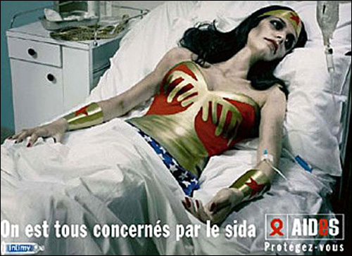 photo affiche publicite sida aides sidaction