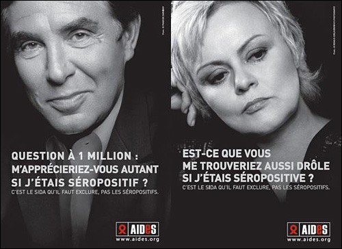 photo affiche publicite sida aides sidaction