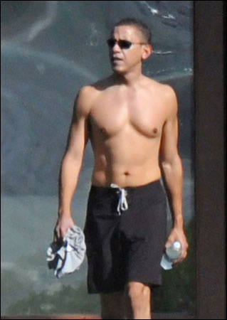 barack obama topless torse nu