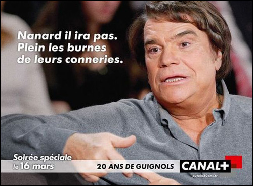 affiche pub guignols info 20 ans bernard tapie