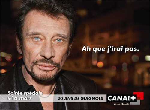 affiche pub guignols info 20 ans johnny hallyday