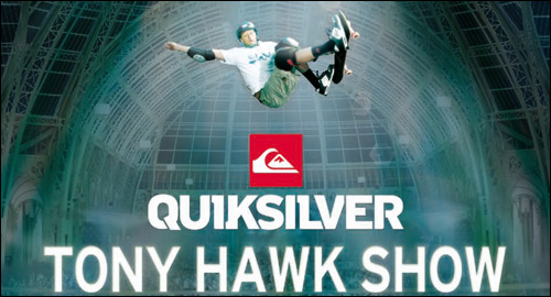 affiche Quiksilver Tony Hawk Show Paris Bercy grand palais