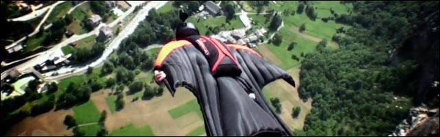 basejump wingsuit fly like a bird video HD camera skydiving basejump wingsuit fly like a bird video HD camera skydiving