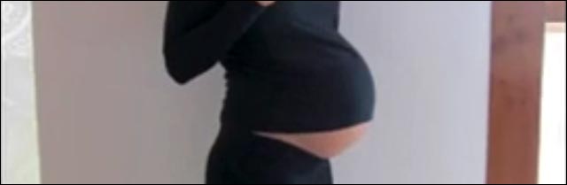 video grossesse stopmotion femme enceinte ballon