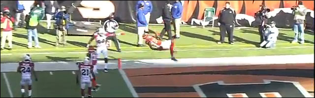 video hd frontflip salto avant marquer touchdown Jerome Simpson foot US video hd frontflip salto avant marquer touchdown Jerome Simpson foot US