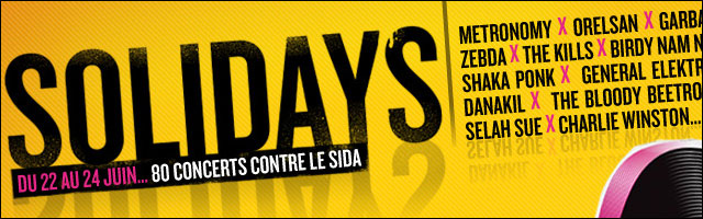 affiche programme officiel fesrival Solidays 2012 Paris Longchamp concert Sida affiche programme officiel fesrival Solidays 2012 Paris Longchamp concert Sida