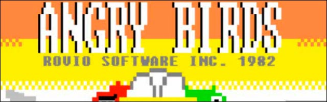 jeu video Angry Birds 1982 look 80s 90s design Minitel 8-bit abandonware jeu video Angry Birds 1982 look 80s 90s design Minitel 8-bit abandonware