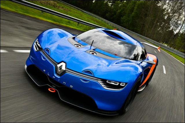 prototype concept car Renault Alpine A110-50 2012 coupe GT circuit course