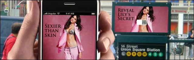 application mobile smartphone Victoria Secret utilisation QR code lingerie