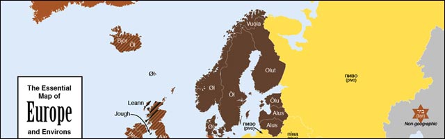 carte Europe biere map carte Europe biere map