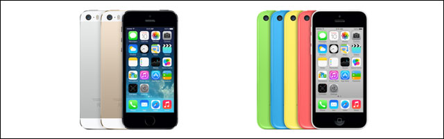 Apple iPhone 5S 5C couleurs Apple iPhone 5S 5C couleurs