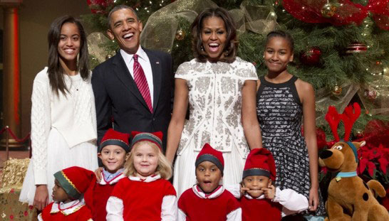 Noel fete de famille Obama Noel fete de famille Obama