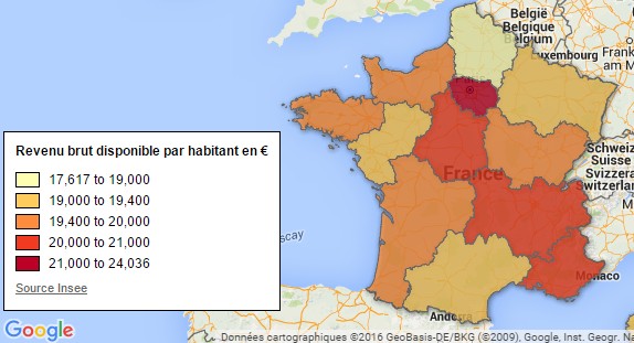 carte de France richessse region carte de France richessse region