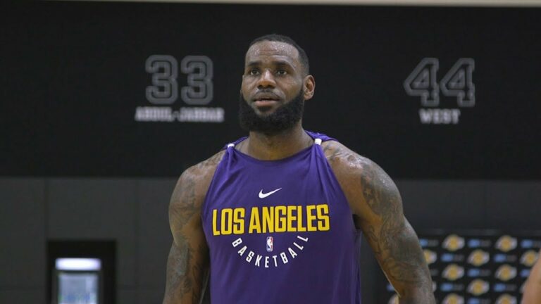 LeBron James à l’entrainement avec les Lakers