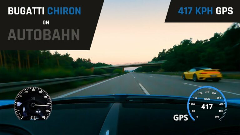 Bugatti Chiron : 417 km/h sur l’autoroute